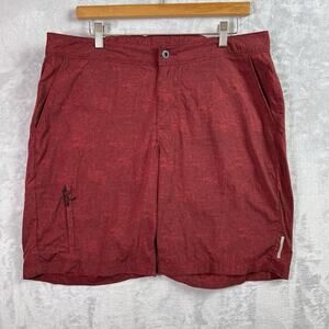 REI Co-Op Link Double Bike Shorts Men's Large Red Athletic Gym Outdoor Hiking